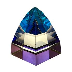 Rare Vintage Swarovski Crystal Paperweight in Blue